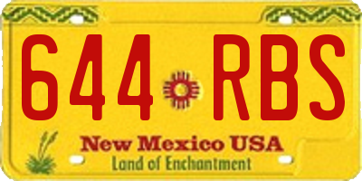 NM license plate 644RBS