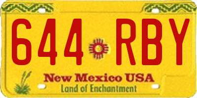 NM license plate 644RBY