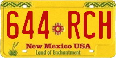 NM license plate 644RCH