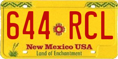 NM license plate 644RCL