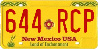 NM license plate 644RCP