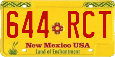 NM license plate 644RCT