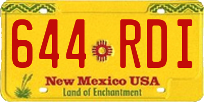 NM license plate 644RDI