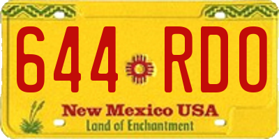 NM license plate 644RDO