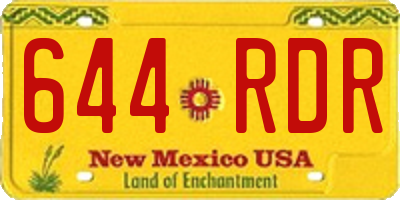 NM license plate 644RDR