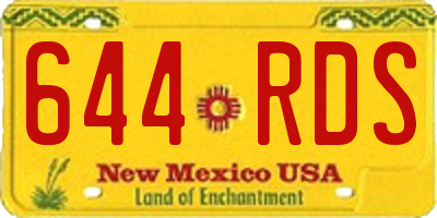 NM license plate 644RDS