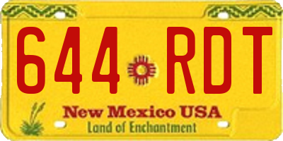NM license plate 644RDT