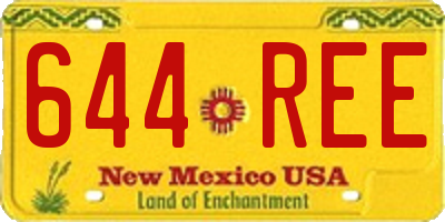 NM license plate 644REE