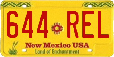 NM license plate 644REL