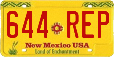 NM license plate 644REP