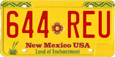 NM license plate 644REU
