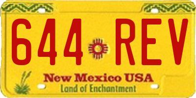 NM license plate 644REV