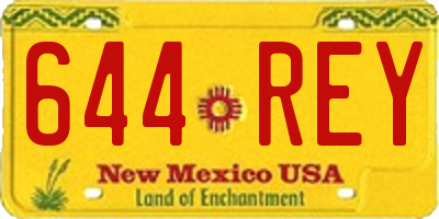 NM license plate 644REY