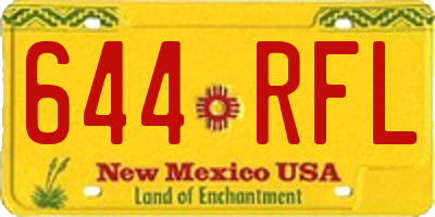 NM license plate 644RFL