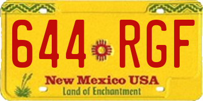 NM license plate 644RGF