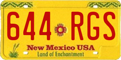 NM license plate 644RGS