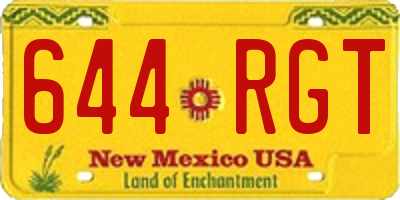 NM license plate 644RGT