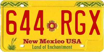 NM license plate 644RGX