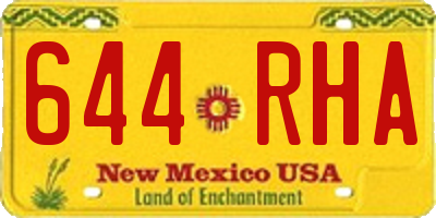 NM license plate 644RHA