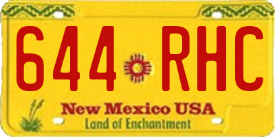 NM license plate 644RHC
