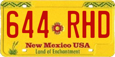 NM license plate 644RHD