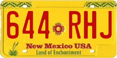 NM license plate 644RHJ