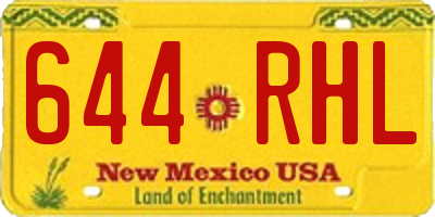 NM license plate 644RHL