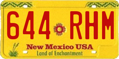 NM license plate 644RHM
