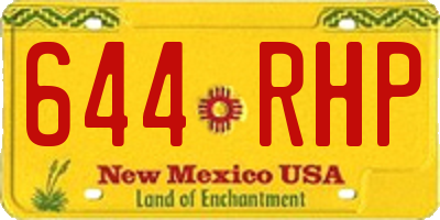 NM license plate 644RHP