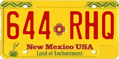 NM license plate 644RHQ