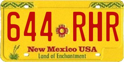 NM license plate 644RHR