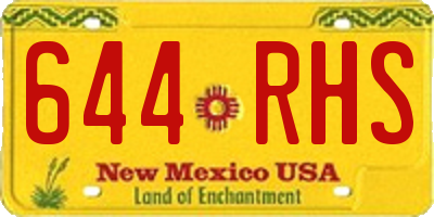 NM license plate 644RHS