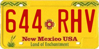 NM license plate 644RHV