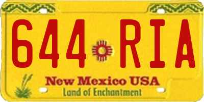 NM license plate 644RIA