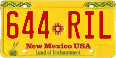 NM license plate 644RIL