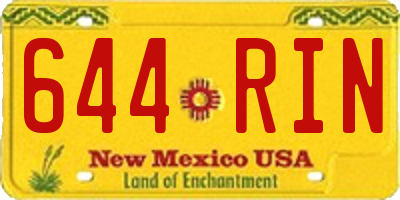 NM license plate 644RIN