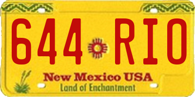 NM license plate 644RIO