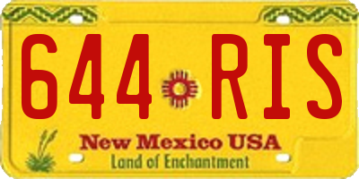NM license plate 644RIS