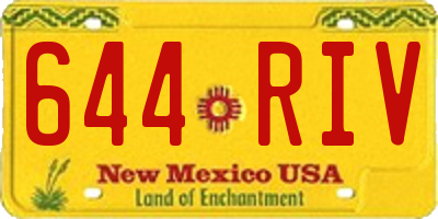 NM license plate 644RIV