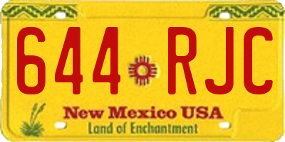 NM license plate 644RJC