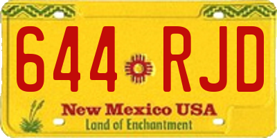 NM license plate 644RJD
