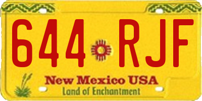 NM license plate 644RJF