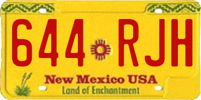 NM license plate 644RJH