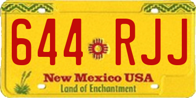 NM license plate 644RJJ