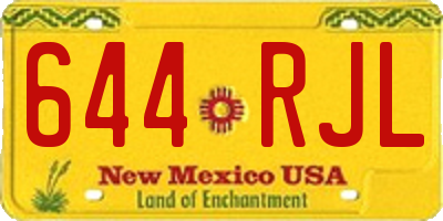 NM license plate 644RJL