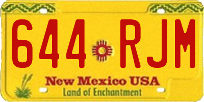 NM license plate 644RJM