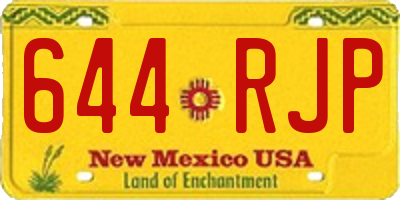NM license plate 644RJP