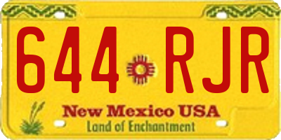 NM license plate 644RJR