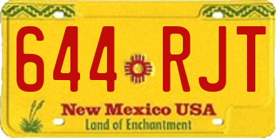 NM license plate 644RJT