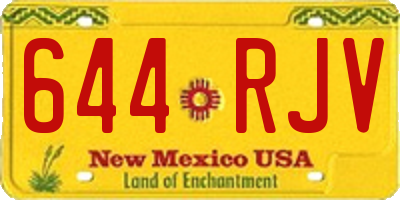 NM license plate 644RJV